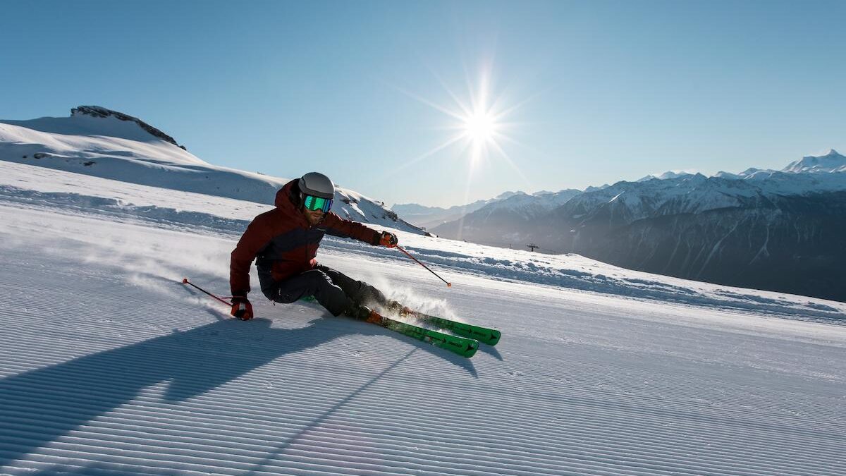 Skier Crans Montana