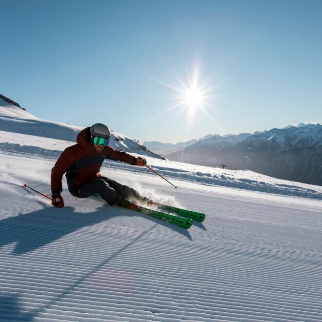 Skier Crans Montana